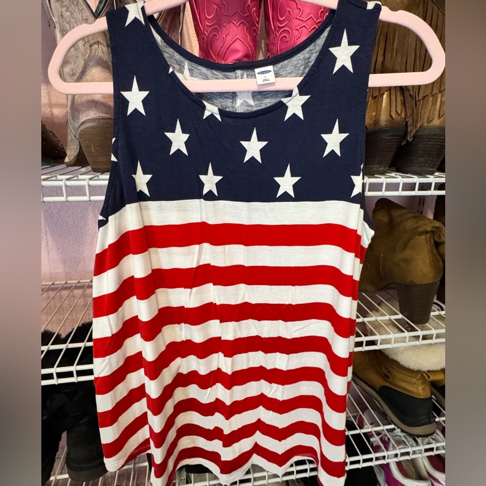 Old Navy Luxe patriotic tank top, women’s L